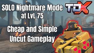 Solo Nightmare Sample with LvL 75 Towers - Uncut Gameplay | ROBLOX TDX