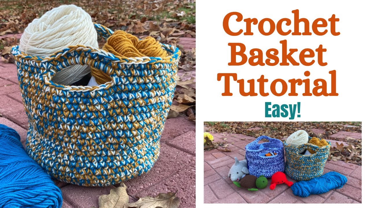 Beginner Chunky Round Crochet Basket Pattern - TL Yarn Crafts