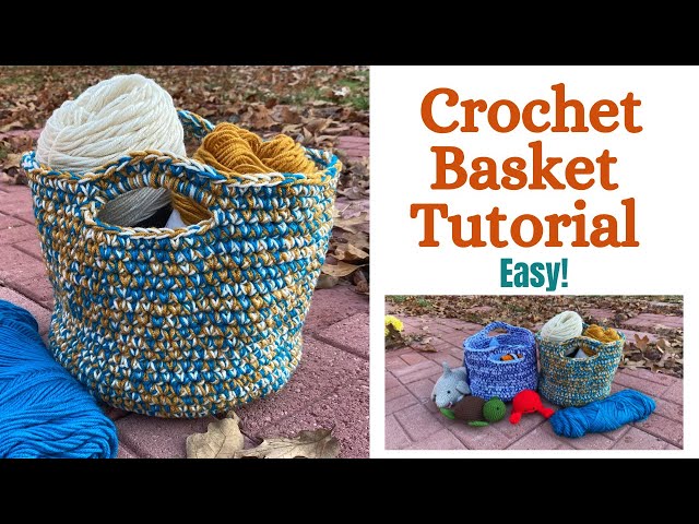 Easy Crochet Basket Pattern - Brecken Basket - The Turtle Trunk