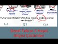 Genel Tekrar 2 Hayat Bilgisi Çözümleri