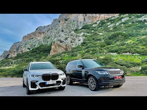 BMW X7 или Range Rover Vogue? Прямое сравнение.  Взгляд владельца BMW X7 на Range Rover. Тест драйв.