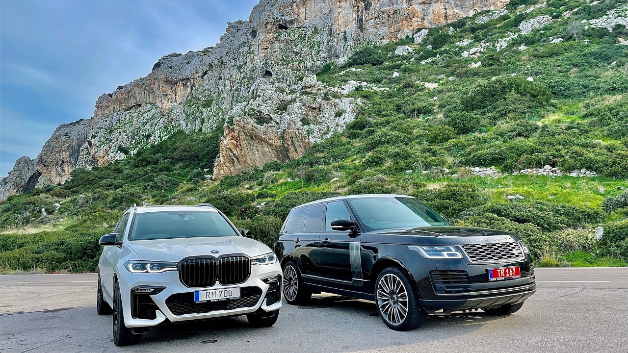 BMW X7 или Range Rover Vogue? Прямое сравнение.  Взгляд владельца BMW X7 на Range Rover. Тест драйв.