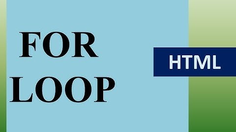 for loop html