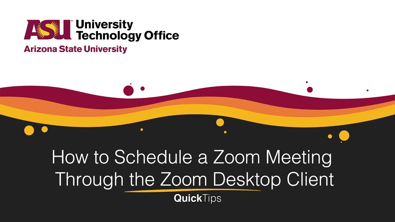 How to Schedule a Zoom Meeting Through the Zoom Desktop Client