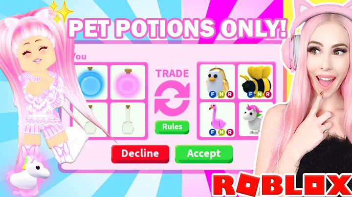 I ONLY Traded PET POTIONS For 24 Hours In Adopt Me... Roblox Adopt Me Trading