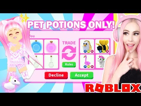 I Only Traded Pet Potions For 24 Hours In Adopt Me Roblox Adopt