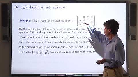 7 4 Orthogonalization Orthogonal complement