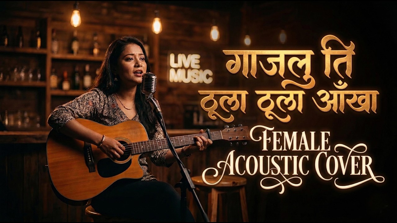 गाजलु ति ठुला ठुला आँखा-GAJALU TI THULA THULA AANKHA || Female Acoustic Version || AI Cover 2082