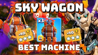 Lv. MAX Sky Wagon Auto Tiga Bintang Liga Legenda | TH 18 Legend Attack Strategy Clash of Clans
