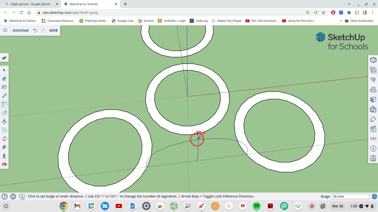 Classic Fidget Spinner Sketchup for Schools - Part 1 