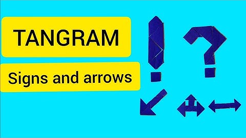 Tangram Signs and arrows | Exclamation, question mark| Arrows - Single, double, triple | Playful DNA