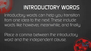 Comma Rules: Introductory Elements
