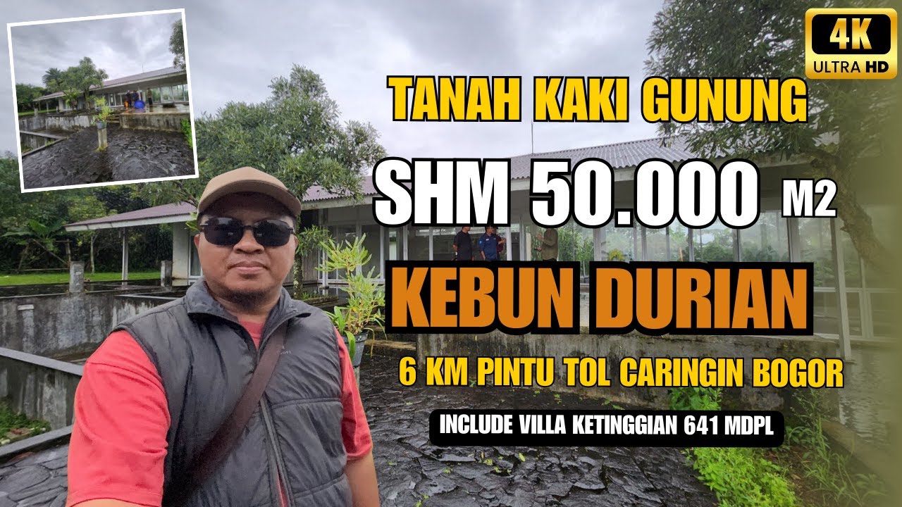 Jarang Ada! Kebun Durian 5 Ha SHM 6 Km Tol Caringin Bogor – Harga 500 Ribu/m²