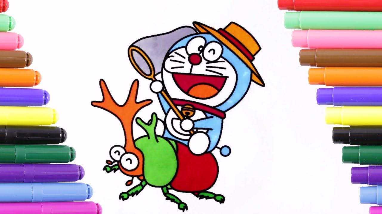 Download ドラえもん Doraemon and Insect Coloring Page for Kids, Coloring Book - YouTube