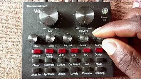 How to use V8 sound card and BM800 condenser microphone. Complete setup and Sounds Testing