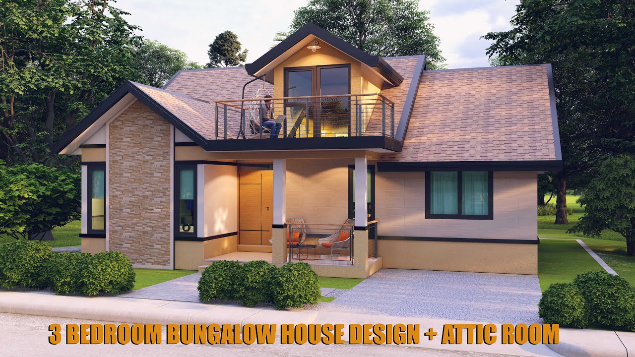 Bungalow House Design With Attic