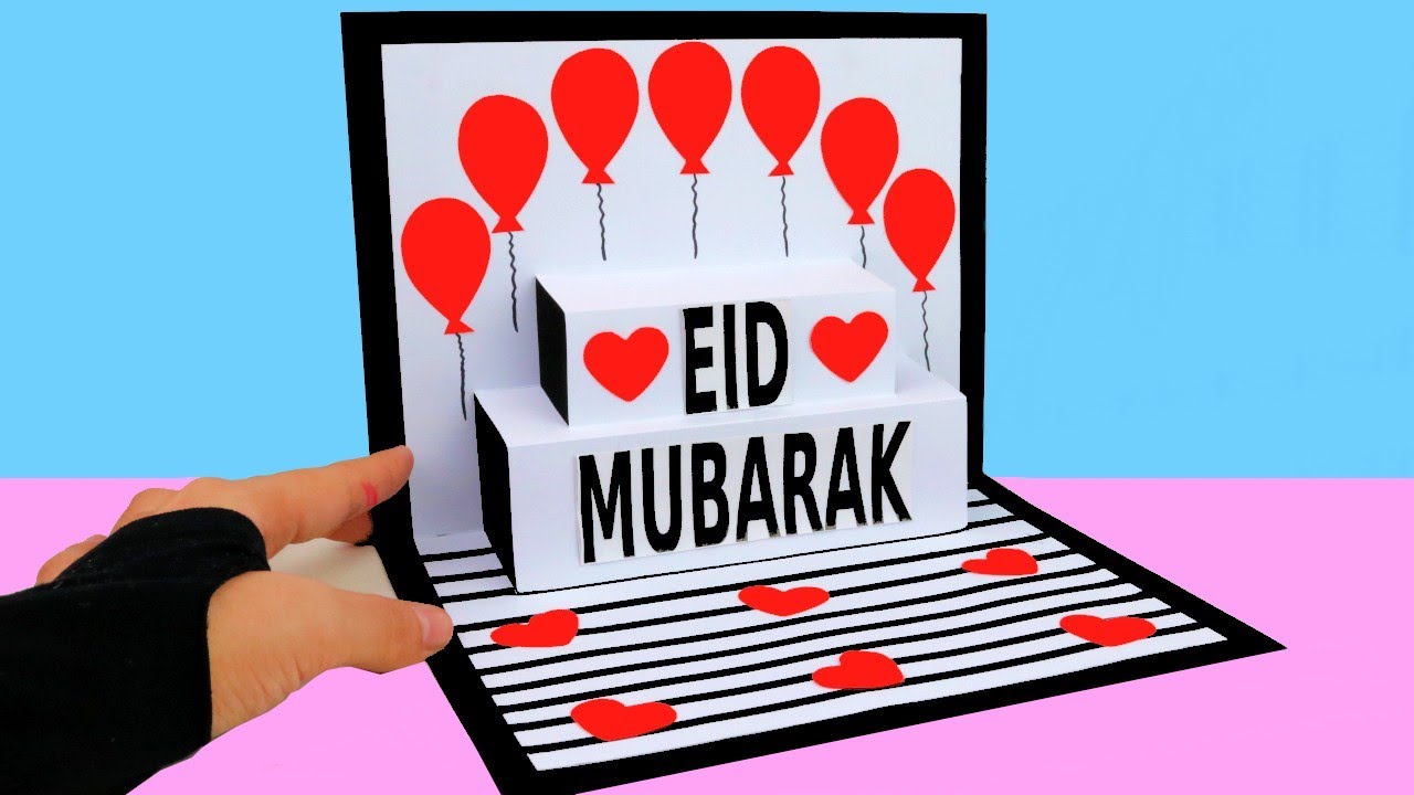 POP UP Eid Mubarak Card 💝 // Handmade easy card Tutorial//Beautiful Eid ...