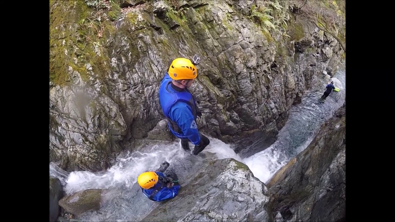 Medium Size Jump - Church Beck Ghyll Scramble - Climbing Rocks