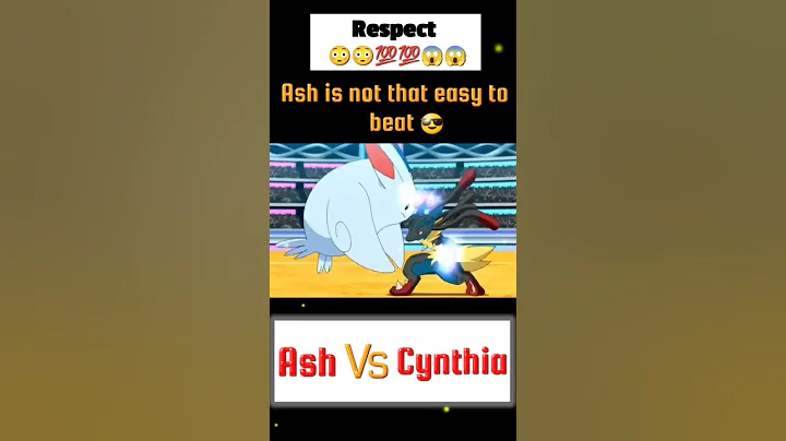 Ash Vs Cynthia Final Battle #shorts #pokemon