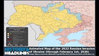 Animated Map of the 2022 Russian Invasion of Ukraine (through February 1st, 2026)
