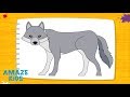 Как Нарисовать Животных Волка для Детей🐺Простые Рисунки Своими Руками. Уроки Рисования для Детей