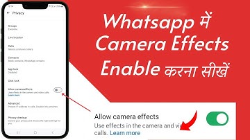 How To Allow camera Effects Whatsapp | Whatsapp video call mein camera Effect kaise use kre 2025