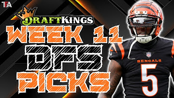 NFL DFS Week 11 Draftkings Picks, Stacks, and Values + Lineup Build