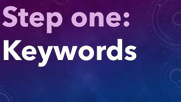 From question to keywords: Beginning academic research