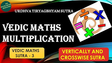 VEDIC MATHS MULTIPLICATION | VERTICALLY  CROSS WISE SUTRA | URDHVA TIRYAGBHYAM SUTRA | MATHS GRADE