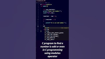 Odd-even program using modulus operator in C || #coding