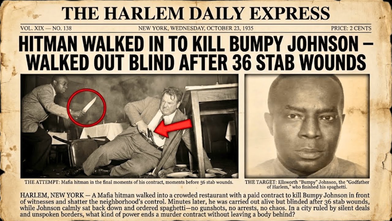 1935: Hitman Walked In to KILL Bumpy Johnson — Walked Out BLIND After 36 Stab Wounds