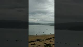 Bienvenidos a la playa de Sada o playa de las Delicias (A Coruña, Galicia, España)