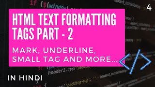 HTML Text Formatting in Hindi | Part - 2 | HTML tutorial