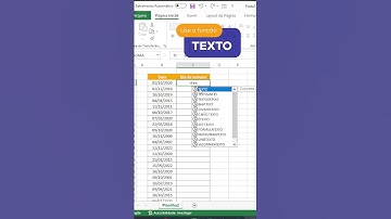 Como colocar os dias da semana por extenso no Excel?