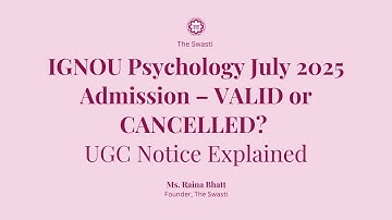 New UGC Notification explained | IGNOU Psychology Valid or Invalid? | Raina Bhatt