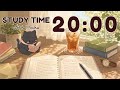 20 Minute Timer 🧋 Study with Mocha | Summer Afternoon Lofi Timer