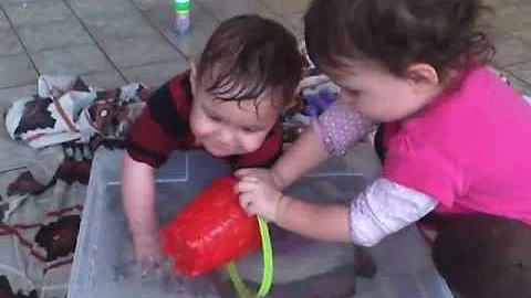 playing with water outside 6