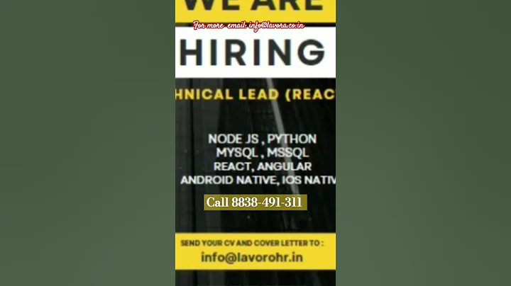 Full Stack React JS Developer #webdevelopment #jobsearch