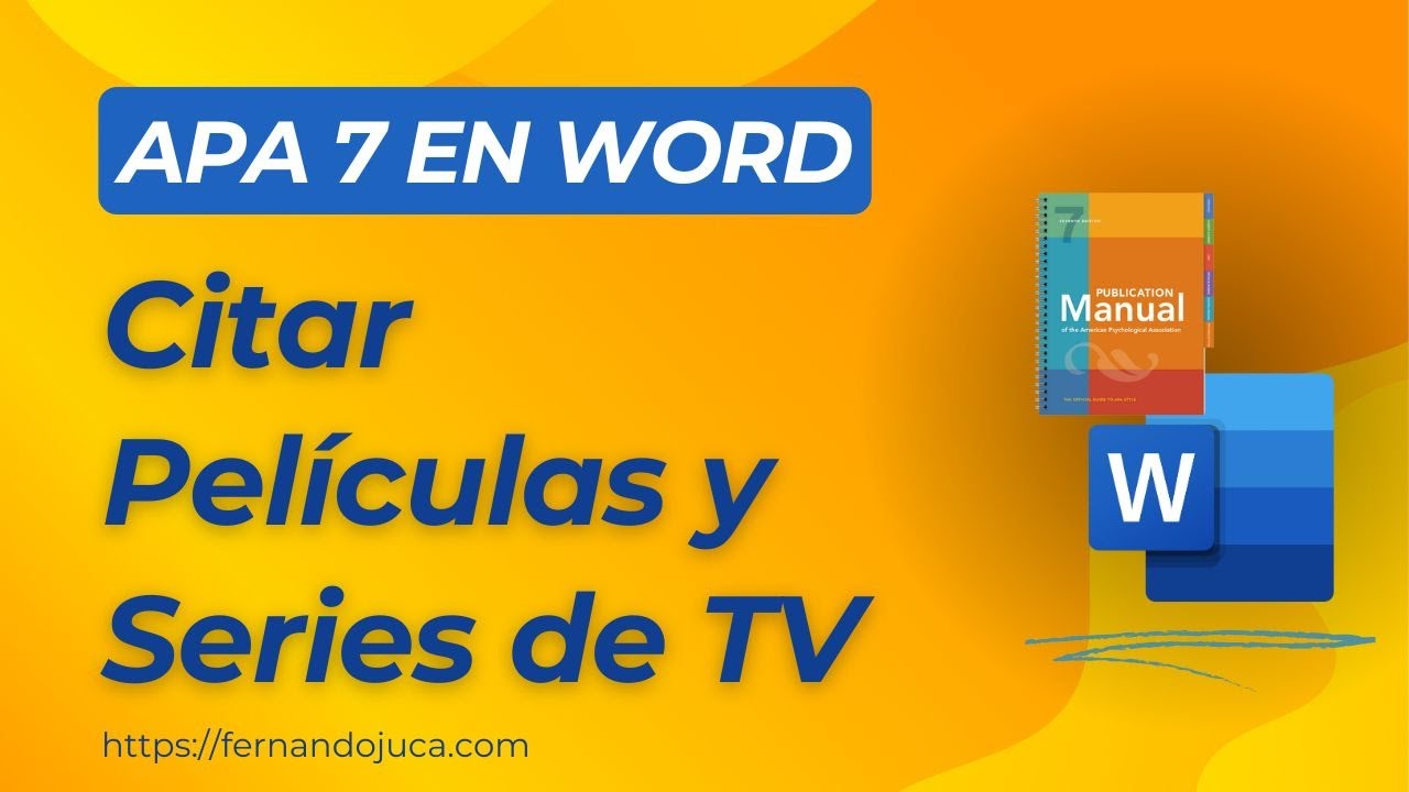 Cómo Citar Películas y Series en APA 7ª Edición | Tutorial Word - YouTube
