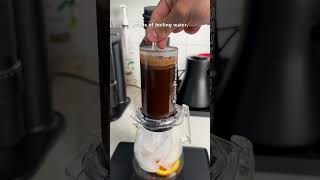 Check out this refreshing Aeropress iced coffee recipe featuring CLEAR #aeropress #recipe #coffee