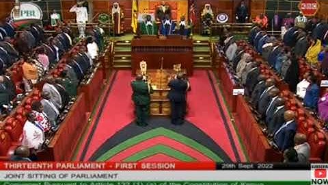 President Ruto & Speakers Wetangula and Amason Kingi Arrives in style at Parliament