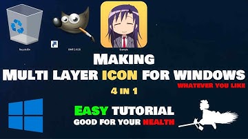 How to make multi layer icon for Windows | Gimp