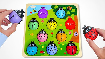 Best Learn Shapes & Numbers With Ladybug Puzzle Toy 🐞 Preschool Toddler Learning