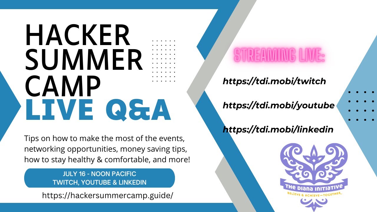hacker summer camp Live Q&A July YouTube