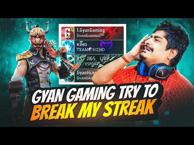 Gyan Gaming Tried To Break My 100 Booyah Streak 😱 In Cs Ranked Region Lobby 🤯 Garena Free Fire class=