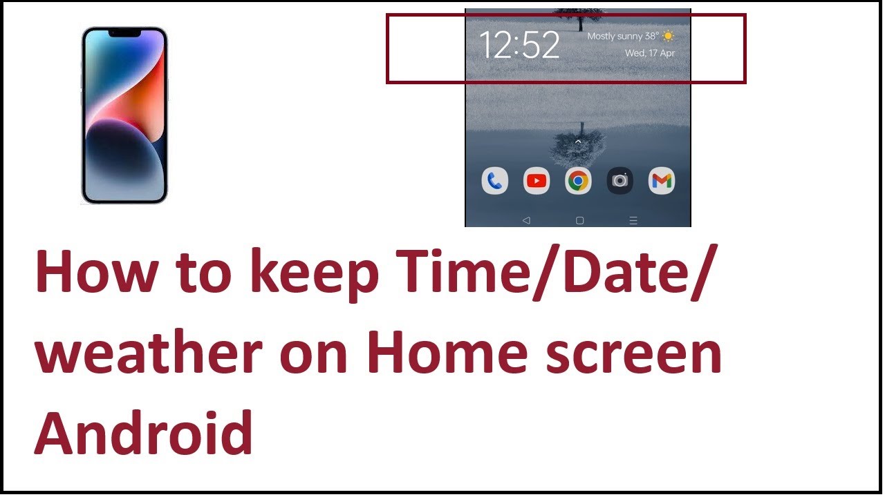 How To Put Time Date Weather On Home Screen Android YouTube