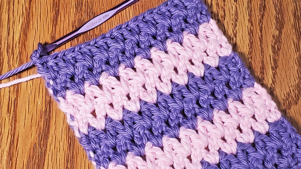 Crochet V-Stitch with Split Double Crochet Cluster | Crochet Stitches