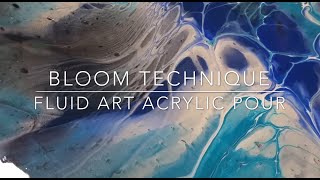 195 Bloom technique - Acrylic pour painting - Dutch Pour - Fluid painting - Fluid art new techniques