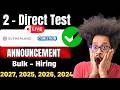 🔥2-Direct Test Hiring 2026 | CGI Hiring 2026 | Capgemini Off Campus Hiring | hire me plz