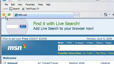 Display Favorites as a Panel in Internet Explorer 7